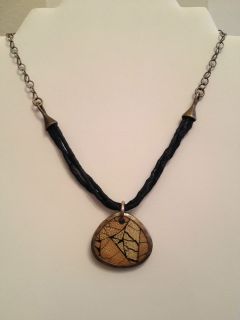 Silpada Necklace   Oxidized Sterling Silver & Resin Bamboo Pend   Ship 
