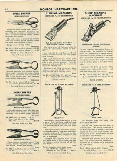 1941 Stewart Sheep Shearing Machines Shears Clippers ad