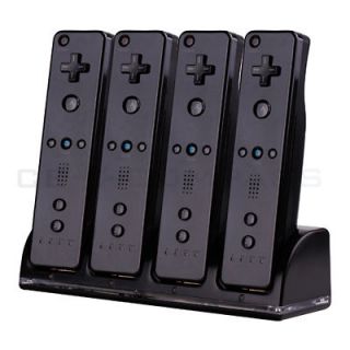 Remote Controller Charger +4 x Battery for Nintendo Wii