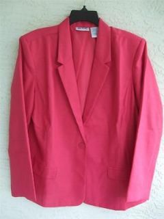 NEW BLAIR MISSES HOT PINK LONG SLEEVE FULLY LINED BLAZER JACKET