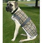 High Spirit Fleece Lined Dog Coat Blanket Plaid Reflective Binding XS 