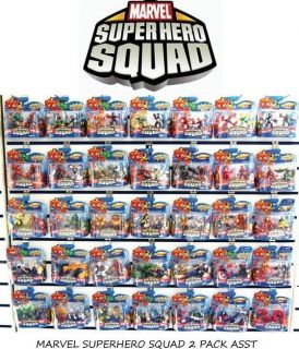 Choice of Hasbro MARVEL SUPER HERO SQUAD Twin Packs 2 & 3 Figures 