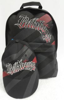 NEW Billabong Backpack & Baseball Cap Black School Book Bag Bolsa Sac