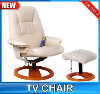 New White Office TV Recliner Massage Chair Professional Leather With 