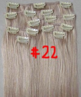   Remy Human Hair 17Clips 8pcs In Extensions Easily Attached Hair,105g