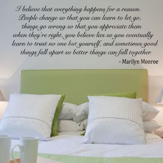 Believe   Marilyn Monroe Quote Wall Stickers Wall Decals Self 