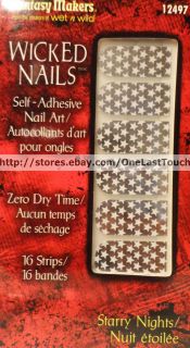 16 WICKED NAILS Art Strips STARRY NIGHTS Decals FANTASY MAKERS 