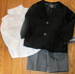 NEW Toddler/Babys Boy Christmas Outfit Shirt Blazer Pants Size 12, 18 