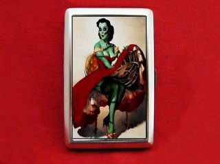 ZOMBIE PIN UP GIRL VINTAGE DRESS CIGARETTE ID IPOD CASE