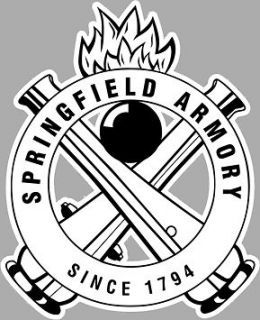 SPRINGFIELD ARMORY CROSSED CANNONS VINYL DECAL STICKER Pistol Firearms 