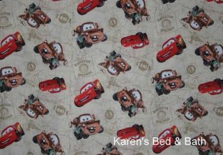 Cars Lightning McQueen Boy Tan Beige Curtain Valance