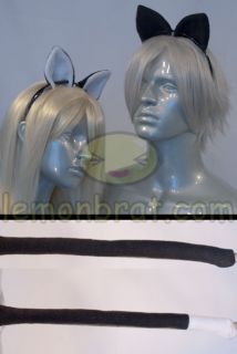 Black Cat Tail and Ears Cosplay Christmas Gift (Other Colors Available 