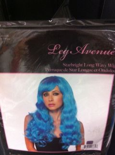 New Sexy Womens Starbright Long Wavy Blue Wig Katy Perry
