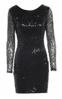 AX Paris Sequin Bodycon Dress in Black
