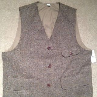 NWT $490 RRL Ralph Lauren Reversible Tweed Brown Vest  EXTRA LARGE XL 