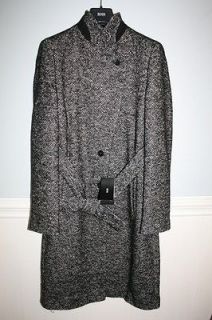 NWT Boss Hugo Boss womens wool Claira black belted coat size 6 $750
