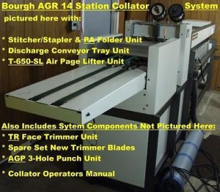 BOURG AGR 14 STATION COLLATOR SYSTEM With Extras You Ship or Pick up