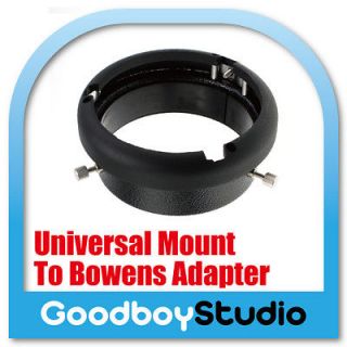 Universal Mount To Bowens Mounts Ring Adapter Studio Flash Strobe 160W 