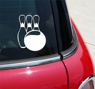 BOWLING ALLEY PIN STRIKE BOWLER GRAPHIC DECAL STICKER VINYL CAR WALL