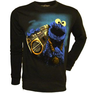   Boys Official Cookie Monster Boombox Bling Sweatshirt Limited Edition