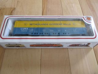   HO SCALE NETHERLANDS OVERSEAS MILL LUNX 70254 BOXCAR IN ORIGINAL BOX