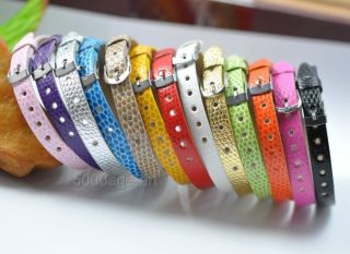   26pcs PU leather Bracelet Wristband Fit 8MM Slide Charm Beads