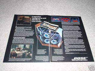 Bose 901 series V 2 page Ad from 1987, beautiful Rare