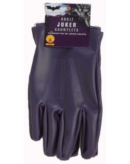 Batman Dark Knight The Joker Gloves Purple Adult Halloween Costume 