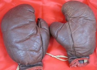Antique Adult Kid Leather Boxing Gloves BENLEE Sporting Goods Co., NY 