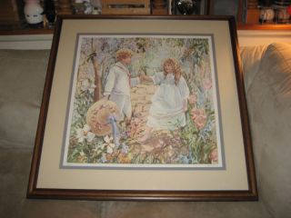 LE RENDEZVOUS SIGNED #D IRENE BORG LITHOGRAPH FRAMED