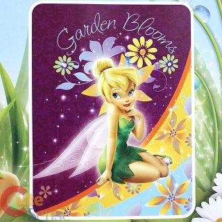 Disney TinkerBell Twin Plush Throw Blanket   Garden Blooms 60 x 80 