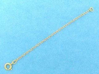   Gold Cable Chain Necklace EXTENDER   2.5 Length Yellow or White Gold