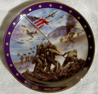 Bradford Exchange Iwo Jima Collectable Plate