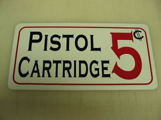 PISTOL CARTRIDGE Sign vintage Cowboy old west civil war