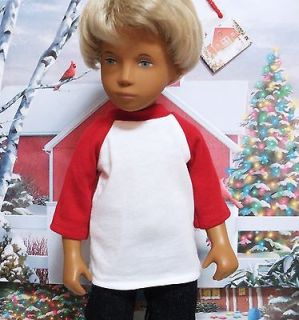Fits 16 Inch Gregor (Sasha)  Boy Doll Red & White Baseball Style 