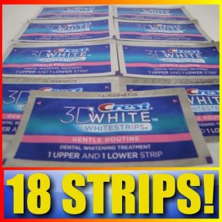 CREST 3D 18 GENTLE ROUTINE WHITESTRIPS WHITENING STRIPS