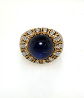 INCREDIBLE Gian Maria Buccellati 18k Gold, Diamond & Cabochon Sapphire 