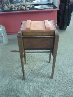   Antique Butter Churn Wooden Square Great Working Condition No Breaks