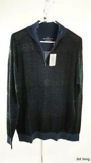 NEW w/ Tags   Bugatchi Uomo Midnight Golf Sweater Shirt   Mens L XL 