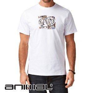 Animal Buell Mens T Shirt   White
