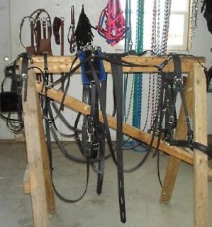 BUGGY HORSE HARNESS STANDARD BRED AMISH HANDMADE NEW HOLD BACK STRAPS 