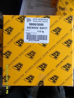 JCB BACKHOE SAFETY DVD PART NO. 9809/0085