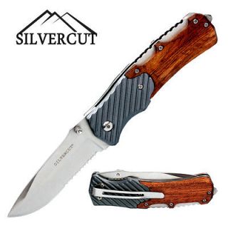    Woody Camping Folding Pocket Knife with Silver Blade Model# S21