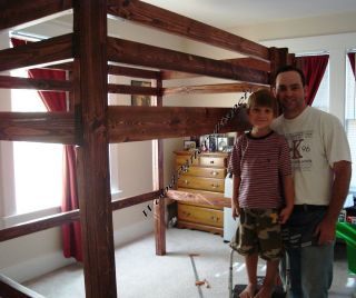 LOFT BUNK BED Paper Patterns BUILD KING QUEEN FULL AND TWIN SIZES Easy 