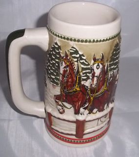 Anheuser Busch Budweiser Clydesdales Limited Edition Holiday Stein