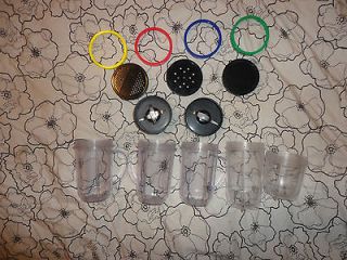 MAGIC BULLET Large Lot Parts Cups Rings Blades Excellent Condition