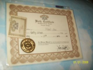 CABBAGE PATCH SOFTY BIRTH CERT/ADOPT NAME TAG BRONZE ED84 L@@K BOYS