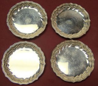 Sterling Silver Butter Pat Coasters Denmark Set of 4 coasters