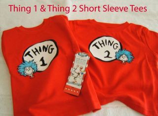 Dr. Seuss Thing 1 Thing 2 NEW 24M  Large toddler Shirt Set ~ TWINS