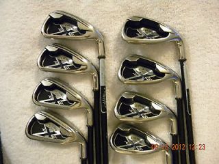 Callaway X 20 Iron set 4 PW & SW RIGHT HANDED Graphite Shafts Regular 